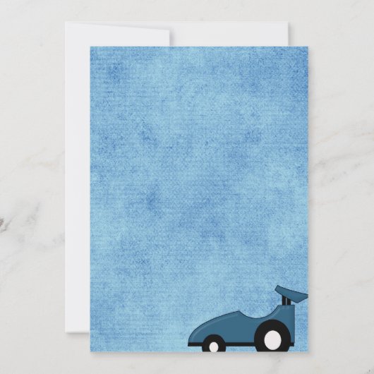 Uitnodiging racecar Birthday (Achterkant)