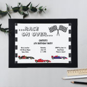 Uitnodiging racecar Birthday
