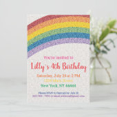 Uitnodiging Rainbow Party, regenboogdag (Staand voorkant)