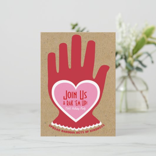 Uitnodiging: Random Act of Kindness in Pink Kaart (Staand voorkant)