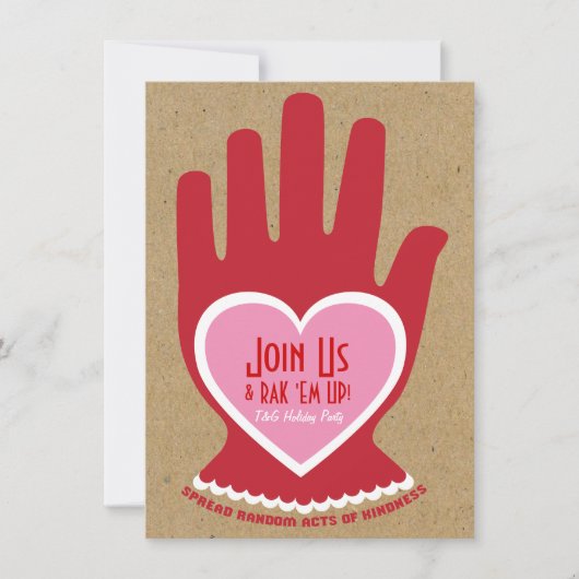 Uitnodiging: Random Act of Kindness in Pink Kaart (Voorkant)