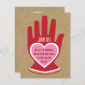 Uitnodiging: Random Act of Kindness Party Uitnodiging Briefkaart (Voorkant / Achterkant)