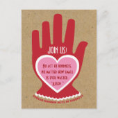 Uitnodiging: Random Act of Kindness Party Uitnodiging Briefkaart (Voorkant)