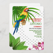 Uitnodiging Regenwoudpapegaai (Voorkant / Achterkant)