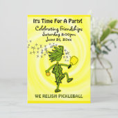 Uitnodiging Relish Picklball Feestje (Staand voorkant)