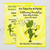 Uitnodiging Relish Picklball Feestje (Voorkant / Achterkant)