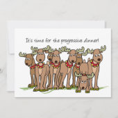 Uitnodiging rendierprogressief diner (Voorkant)