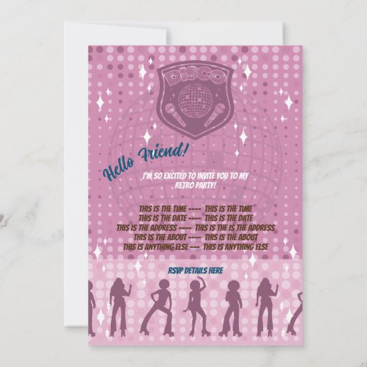 UITNODIGING RETRO FEEST (Achterkant)