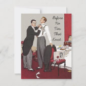 Uitnodiging Retro Stijl voor Jonggezellenfeest (Voorkant)