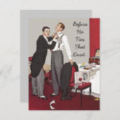 Uitnodiging Retro Stijl voor Jonggezellenfeest (Voorkant / Achterkant)