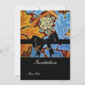 Uitnodiging Retro Victoriaans William Morris (Voorkant)