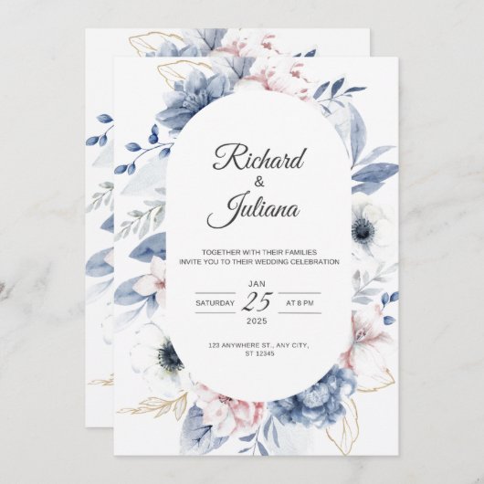 Uitnodiging Richard & Juliana (Voorkant / Achterkant)