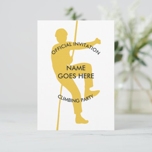 Uitnodiging  rockbeklimmer (Staand voorkant)