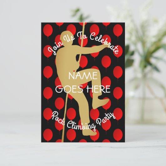 Uitnodiging rockbeklimmer (Staand voorkant)