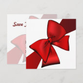 Uitnodiging Rode Bow (Voorkant / Achterkant)