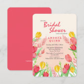 Uitnodiging Rode en Gele Tulpen (Voorkant / Achterkant)