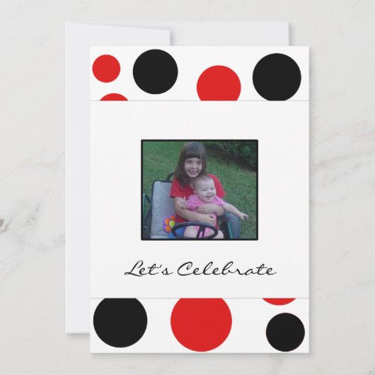 Uitnodiging Rode en Zwarte Circles (Achterkant)