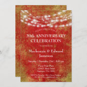 Uitnodiging Rode Gouden Lichten Jubileumfeest (Voorkant / Achterkant)