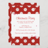 Uitnodiging Rode Polka Dot Kerstfeest (Voorkant / Achterkant)
