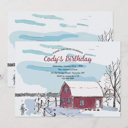 Uitnodiging Rode Schuur (Voorkant / Achterkant)