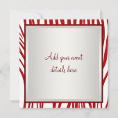 Uitnodiging Rode Zebrafeestje (Achterkant)