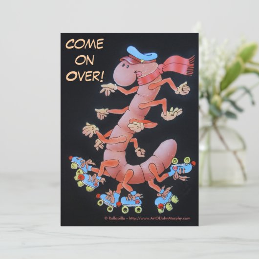 Uitnodiging - Rollapilla voor kinderen (Staand voorkant)