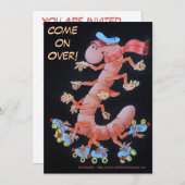 Uitnodiging - Rollapilla voor kinderen (Voorkant / Achterkant)