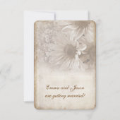 Uitnodiging Romantic Daisy Engagement Party (Voorkant)