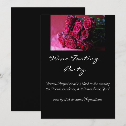 Uitnodiging Romantische Bourgogne (Voorkant / Achterkant)