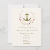 Uitnodiging Romantische Nautical Engagement Party (Voorkant)