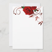 Uitnodiging-Rood Fancy Glitter Bling Kaart (Achterkant)