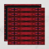 Uitnodiging Rood Paarse Abstracte Faux Silk op Zwa (Voorkant / Achterkant)