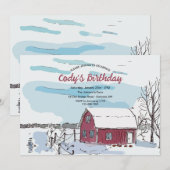 Uitnodiging Rood Schuur (Voorkant / Achterkant)