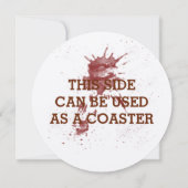 Uitnodiging Rood-wijn vrijgezellenfeest (Achterkant)