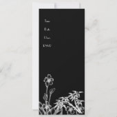 Uitnodiging Rood Zwart Wit Aziatische Bamboe (Achterkant)