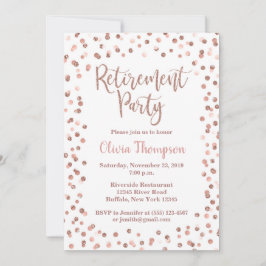 Uitnodiging Roos Gold Confetti