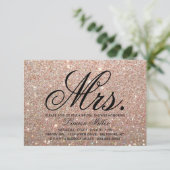 Uitnodiging - Roos Gold Fab Mrs Shower (Staand voorkant)