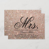 Uitnodiging - Roos Gold Fab Mrs Shower (Voorkant / Achterkant)