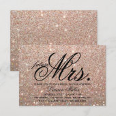 Uitnodiging - Roos Gold Glit Fab future Mrs Bridal (Voorkant / Achterkant)