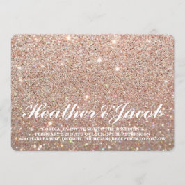 Uitnodiging - Roos Gold Glit Fab Wedding