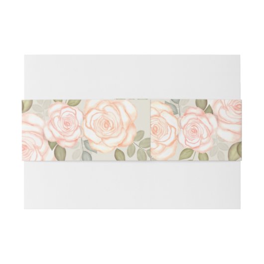 Uitnodiging Roos Uitnodigingen Wikkel (Achterkant Voorbeeld)