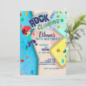 Uitnodiging Rotsbeklimmingsfeestje (Staand voorkant)