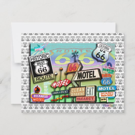 Uitnodiging - Route 66 The Moeder Road 18SQ (Voorkant)