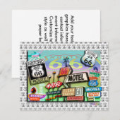 Uitnodiging - Route 66 The Moeder Road 18SQ (Voorkant / Achterkant)