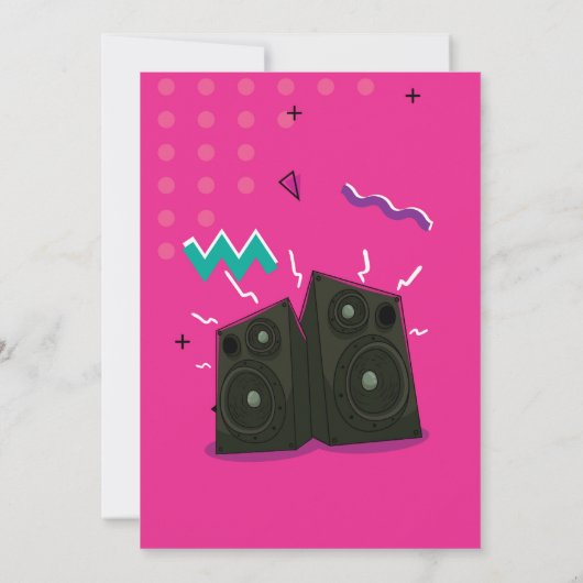 Uitnodiging Roze Jaren 90 Huisfeest (Achterkant)