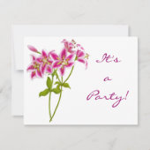 Uitnodiging Roze Tijgerlelie (Voorkant)
