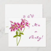 Uitnodiging Roze Tijgerlelie (Voorkant / Achterkant)