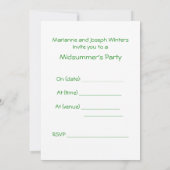 Uitnodiging  roze zomerpartij (Achterkant)