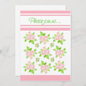 Uitnodiging  roze zomerpartij (Voorkant / Achterkant)