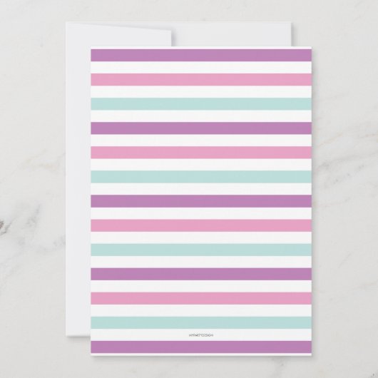 Uitnodiging Roze Zwembadfeestje (Achterkant)